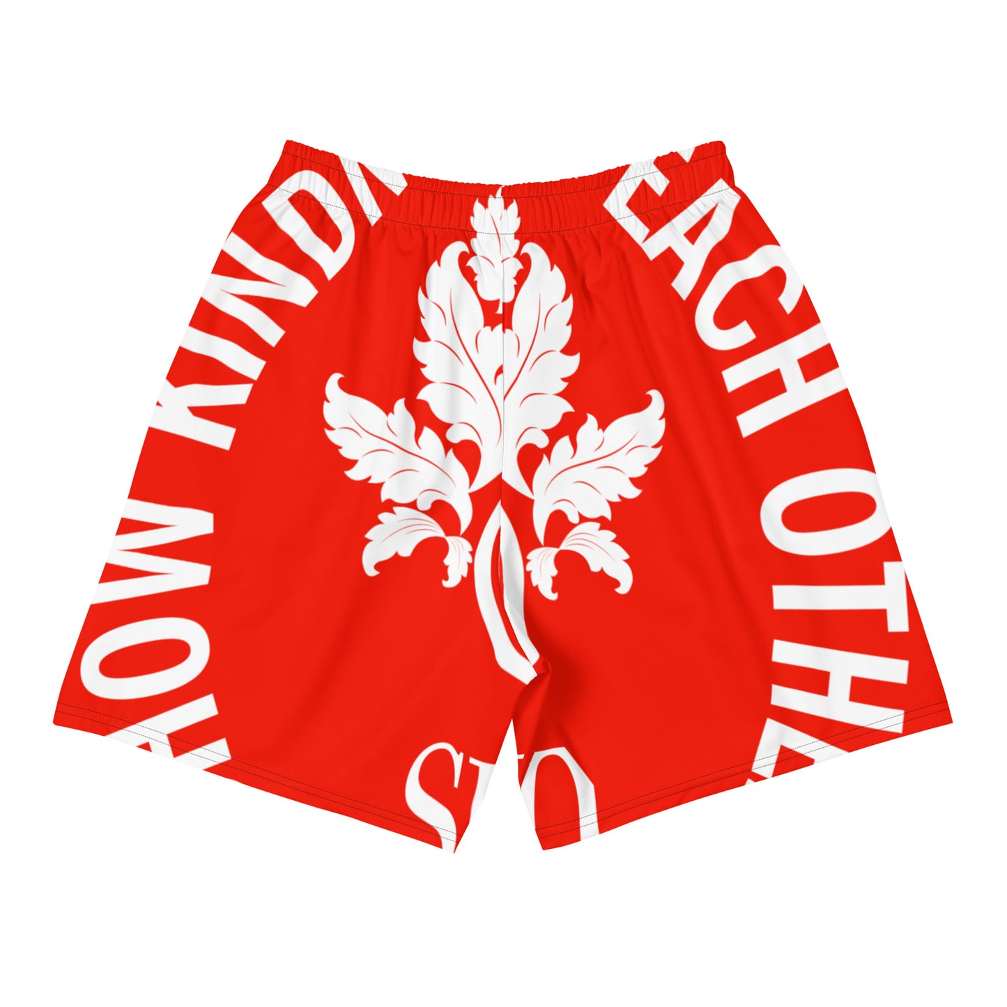 1 ASK White/Red Athletic Shorts