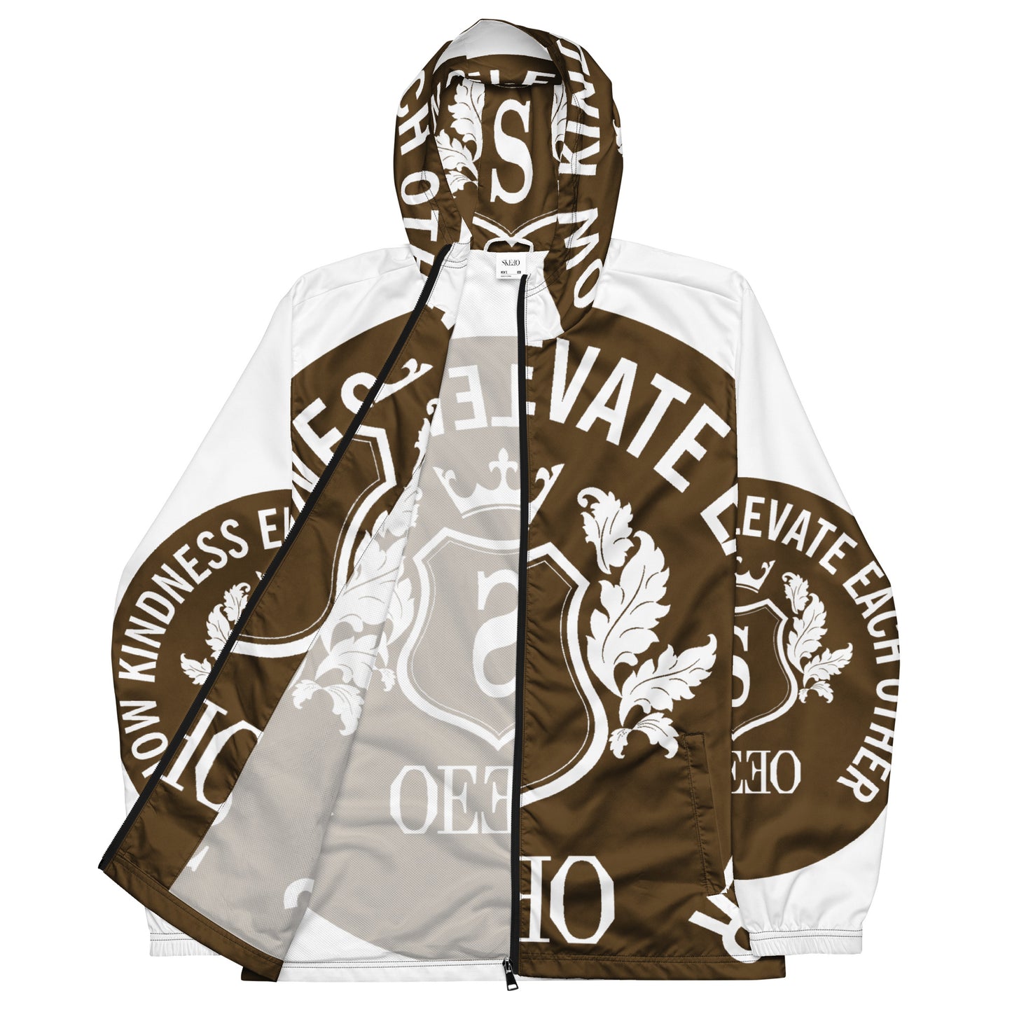 SK Brown/White windbreaker