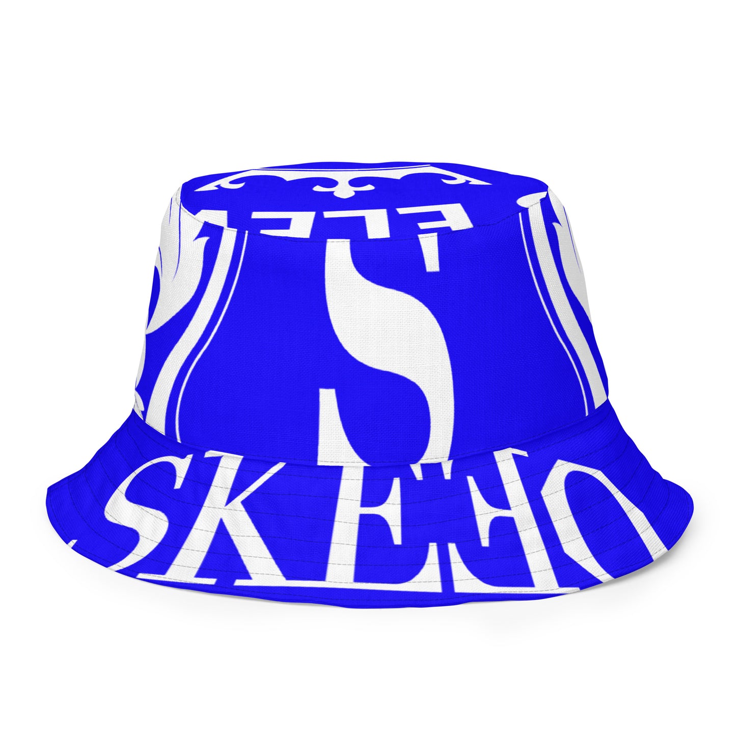 1 ASK Neon Blue Reversible bucket hat