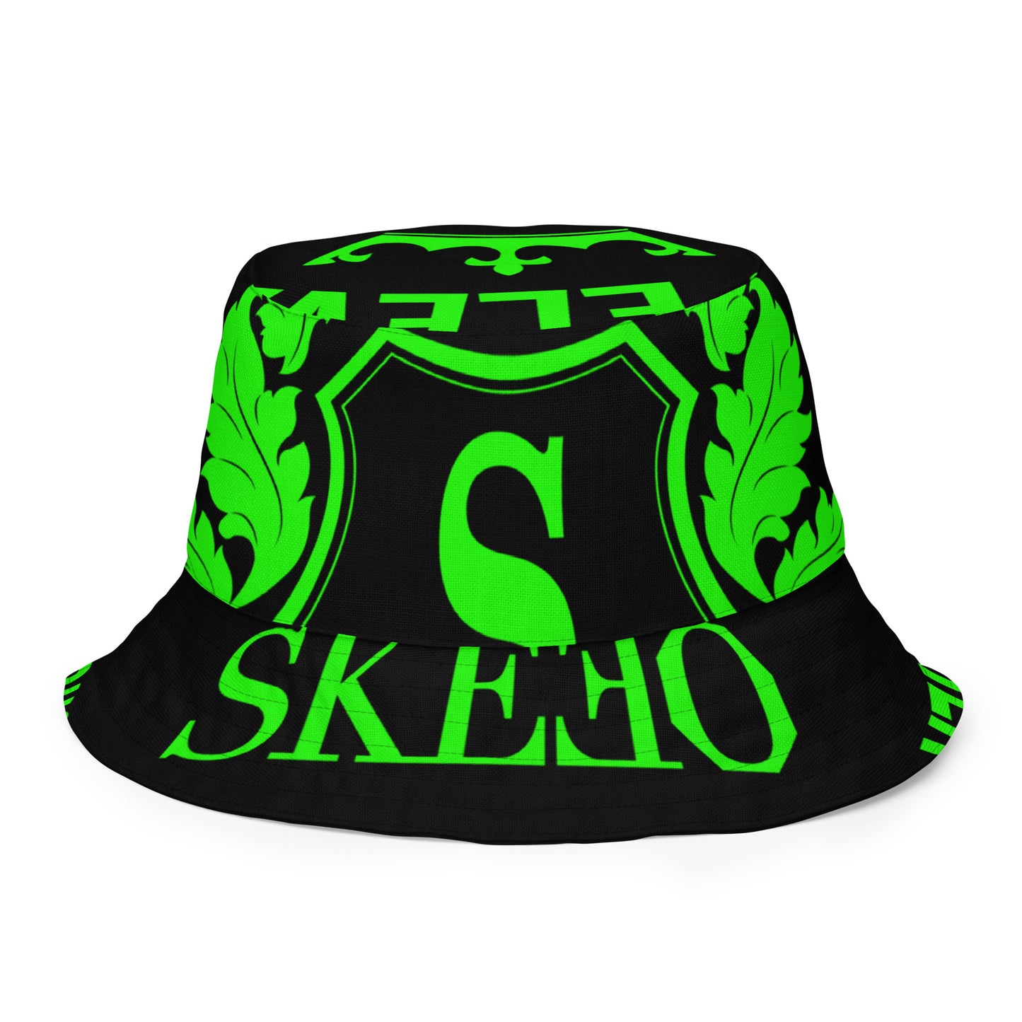 1 ASK Green/Black Gobblin Reversible bucket hat