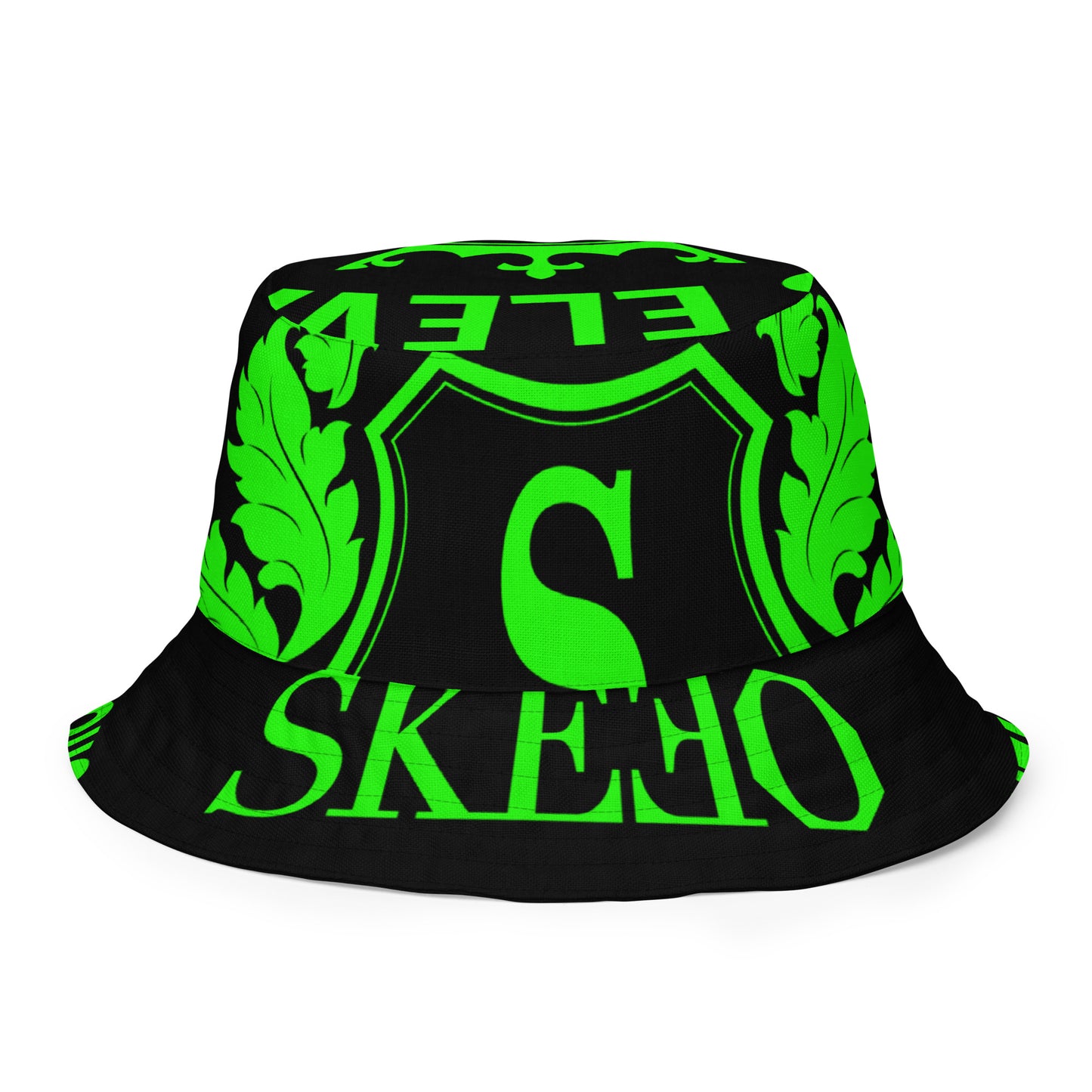 1 ASK Green/Black Gobblin Reversible bucket hat