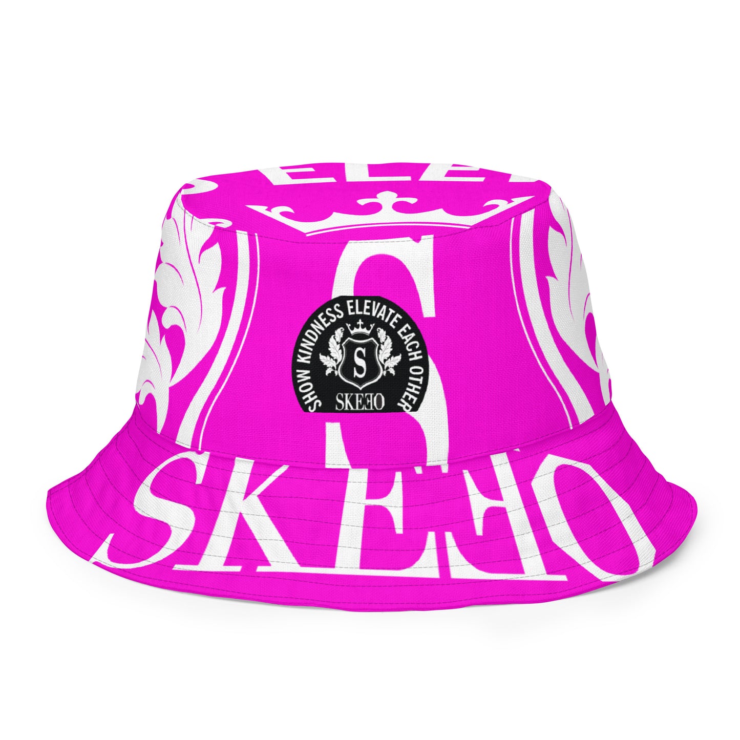 1 ASK Neon Pink Reversible bucket hat