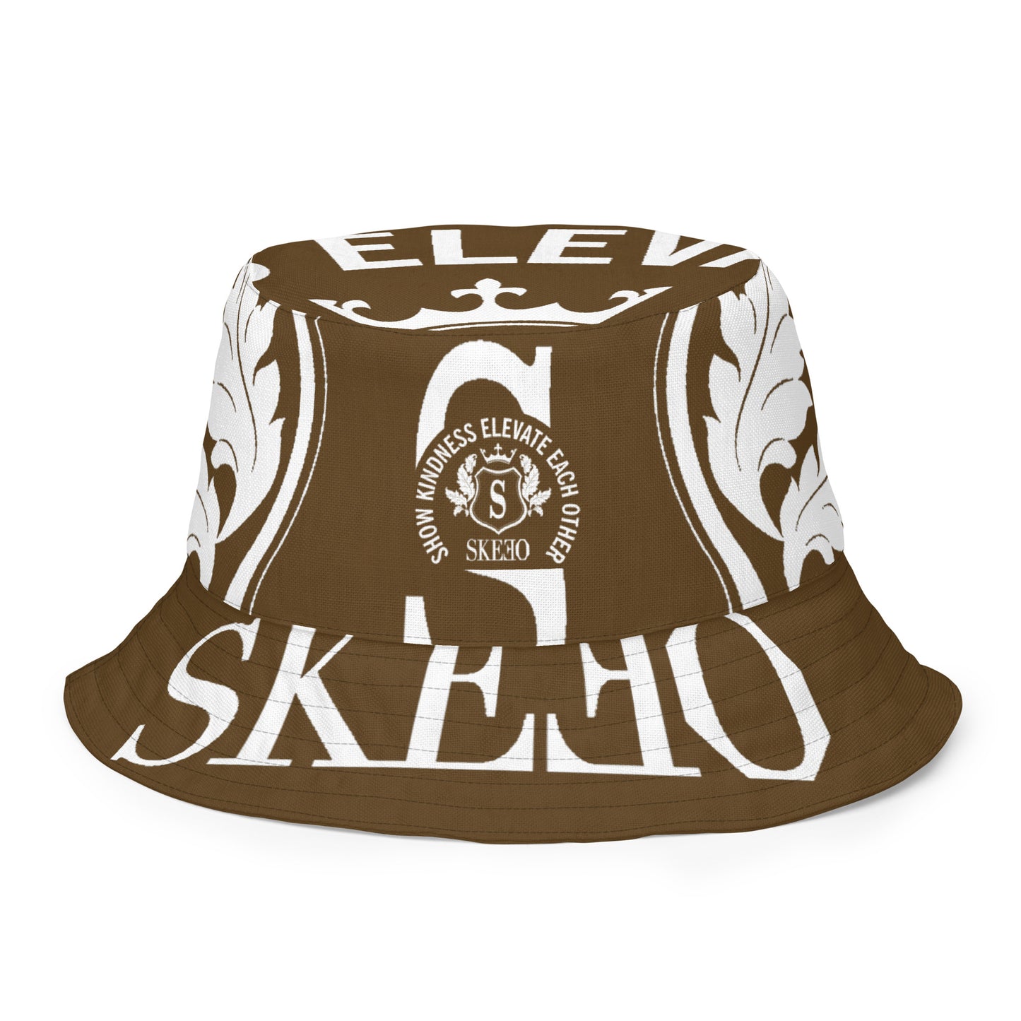 SK Brown/white bucket hat