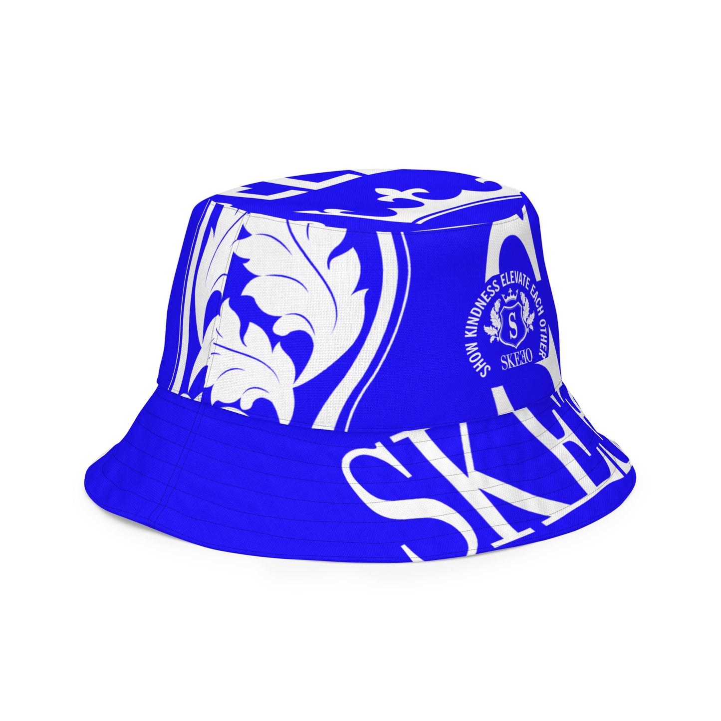 1 ASK Neon Blue Reversible bucket hat