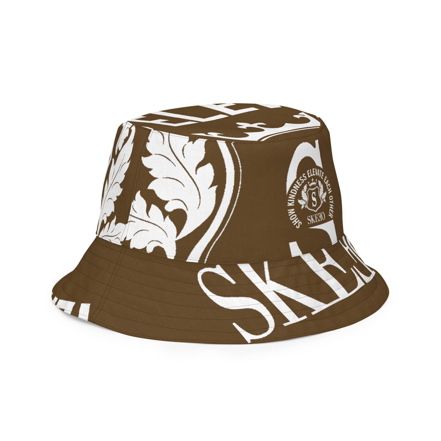 SK Brown/white bucket hat
