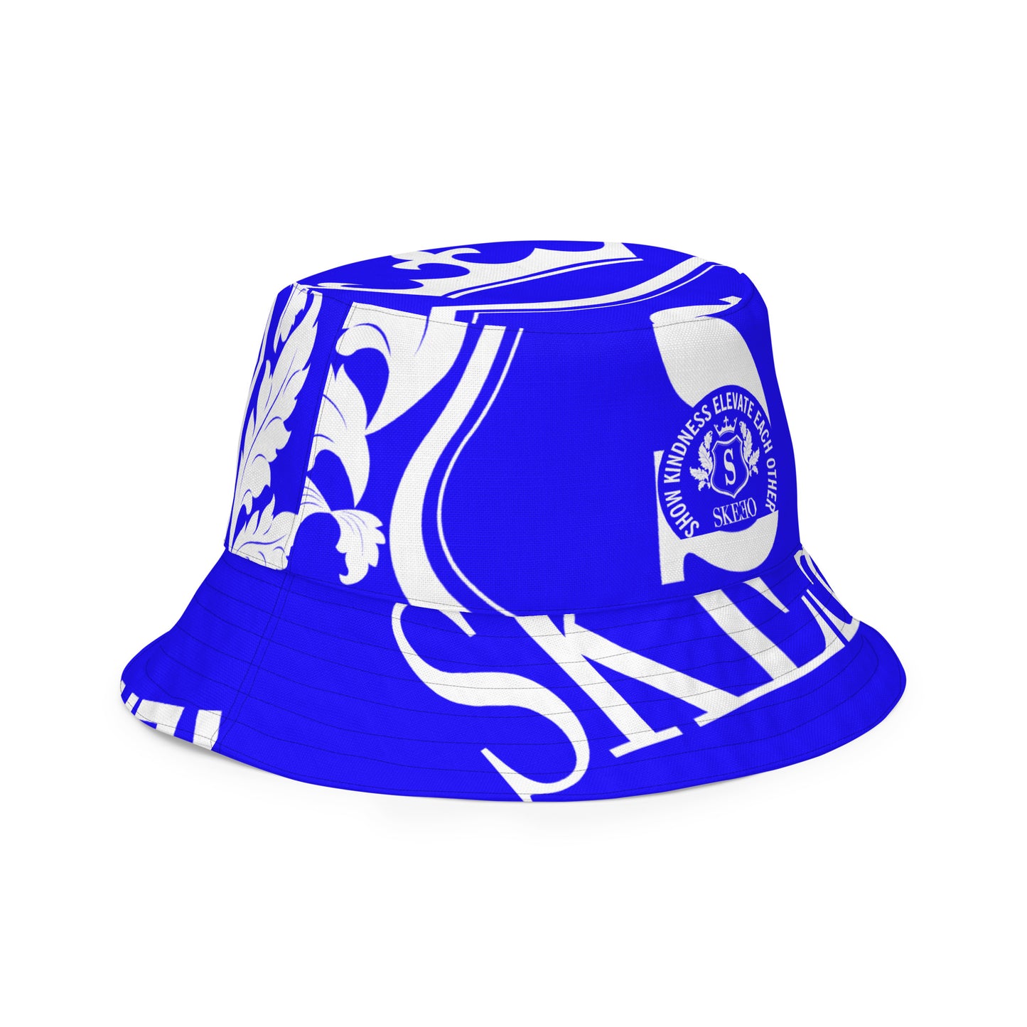 1 ASK Neon Blue Reversible bucket hat
