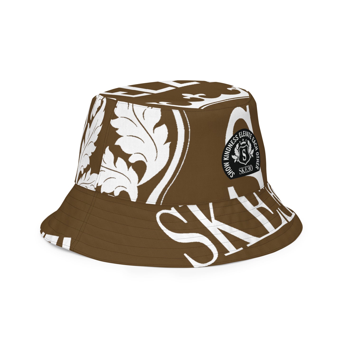 SK Brown/white bucket hat