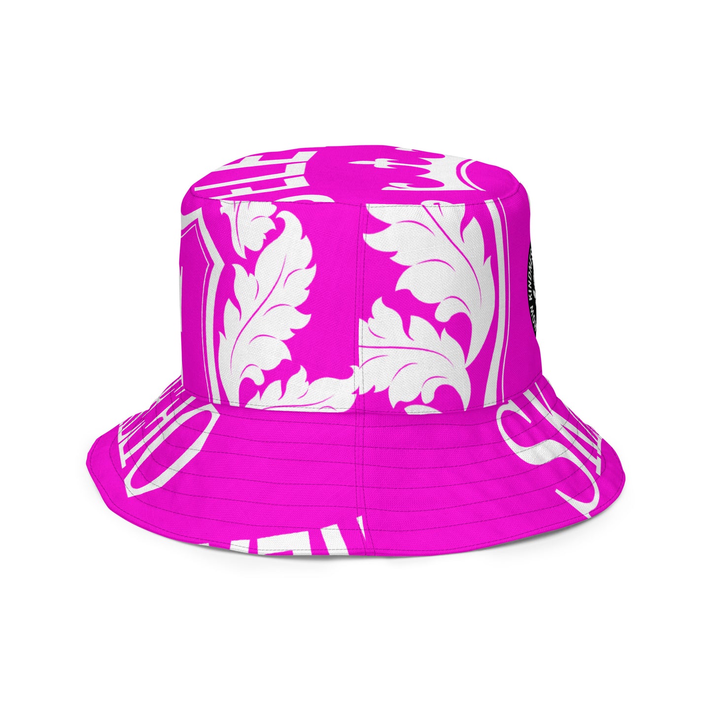 1 ASK Neon Pink Reversible bucket hat