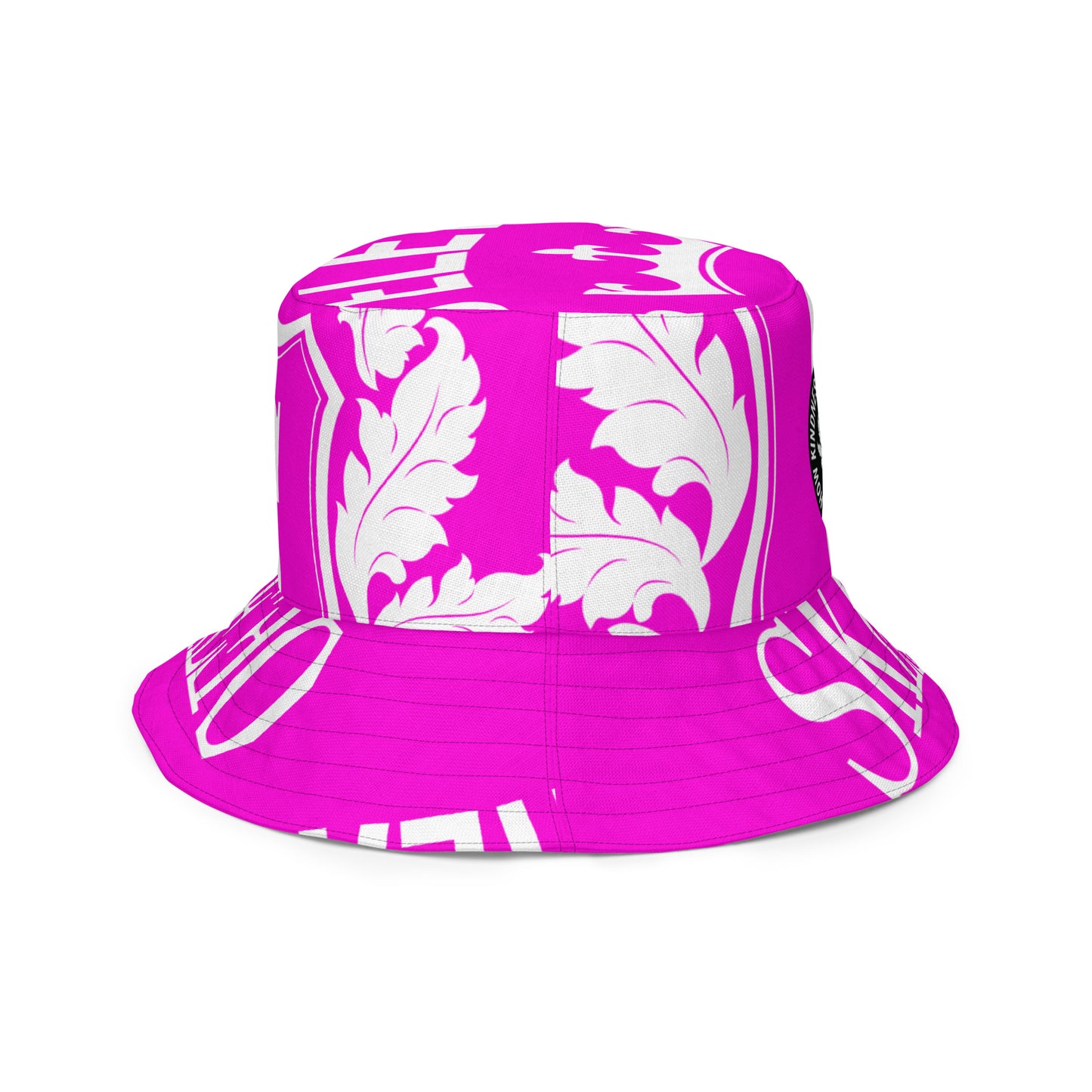 1 ASK Neon Pink Reversible bucket hat