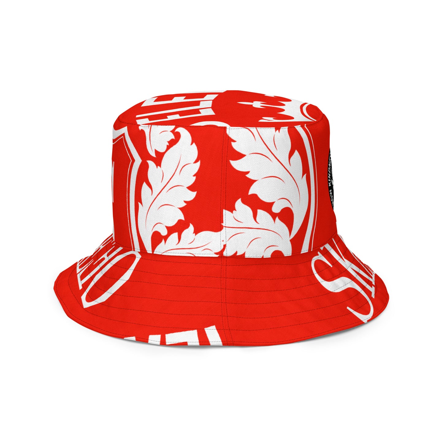 1 ASK White/Red Reversible bucket hat