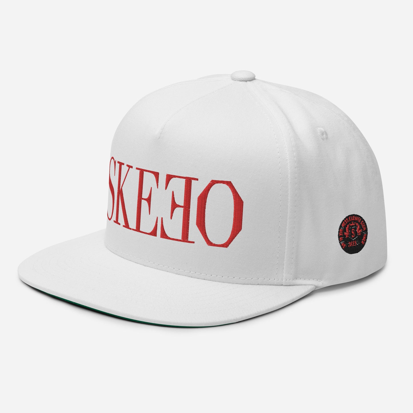 1 ASK White/Red Flat Bill Cap