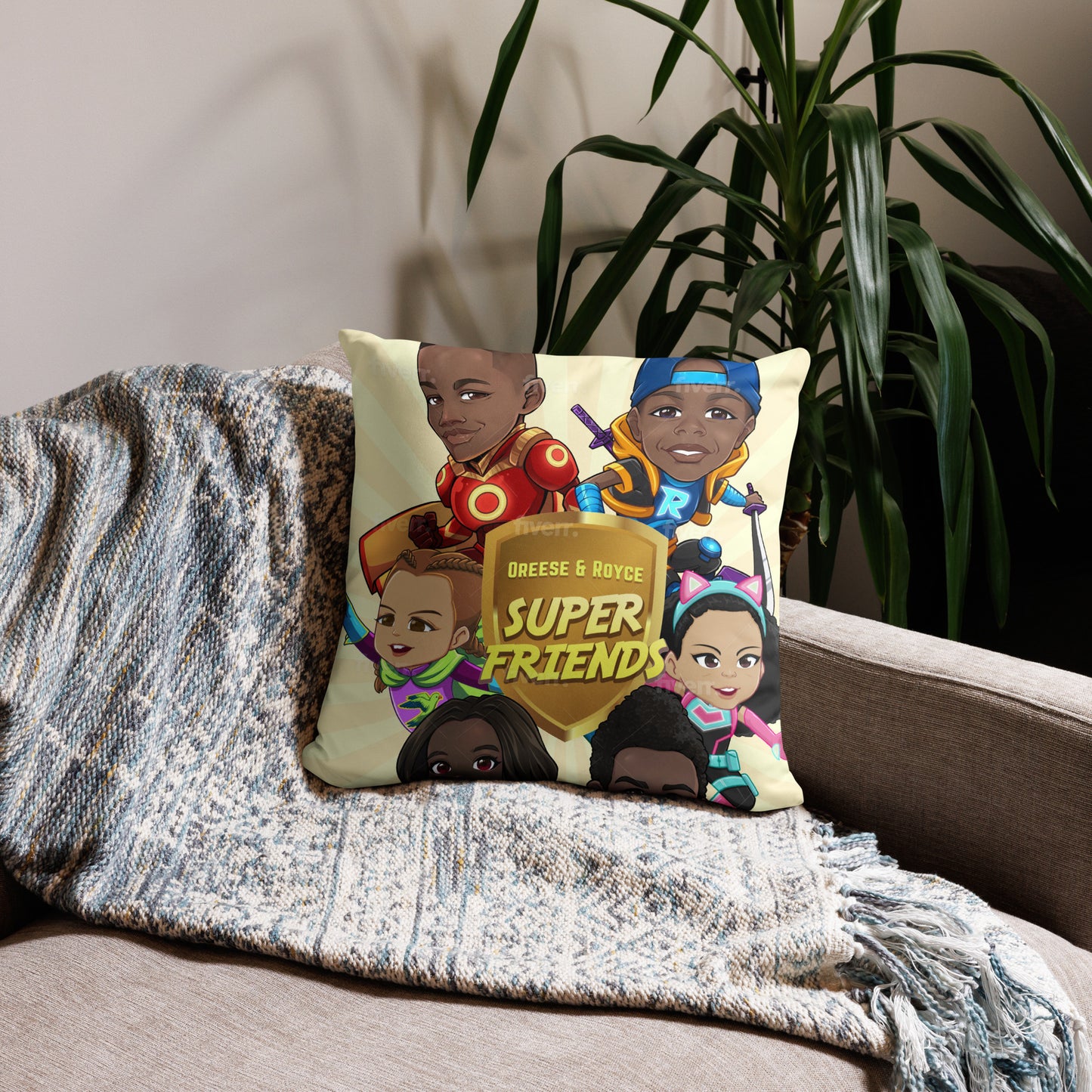 1 AA A Basic Super Friends Pillow