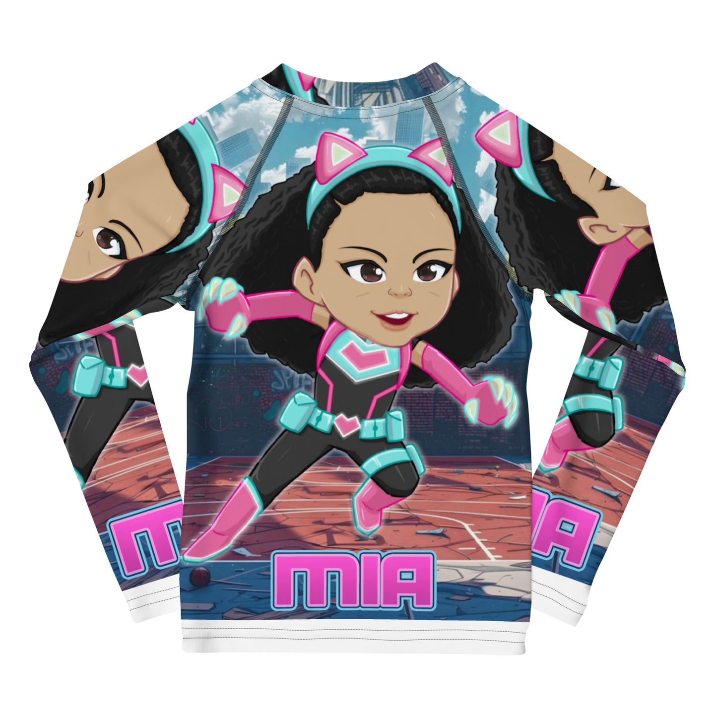 1 1AA Super Friends "Mia" Rash Guard