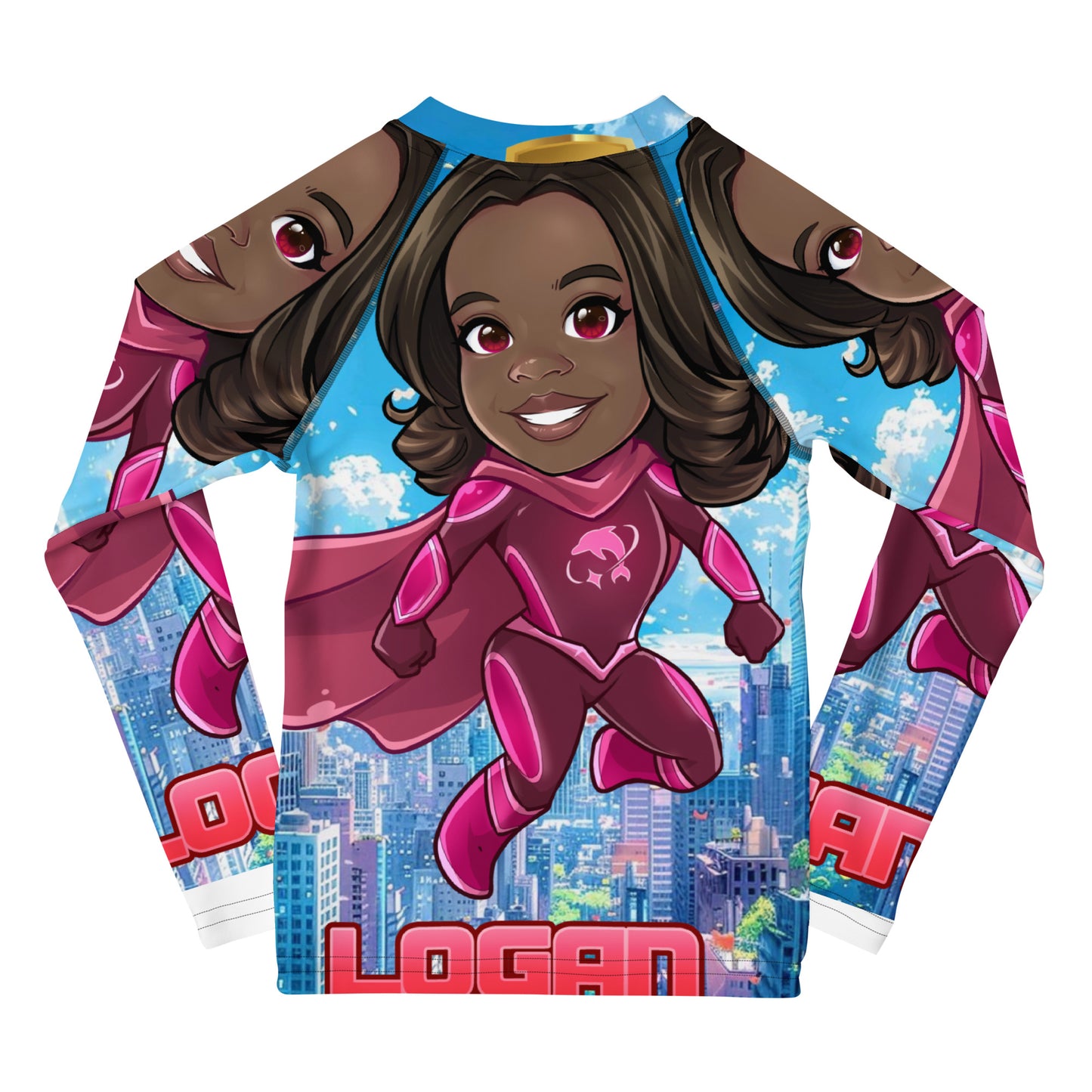 1 1AA Super Friends 'Logan' Rash Guard