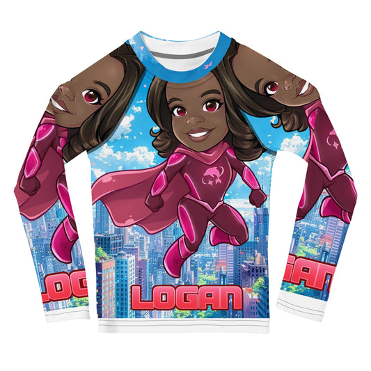 1 1AA Super Friends 'Logan' Rash Guard