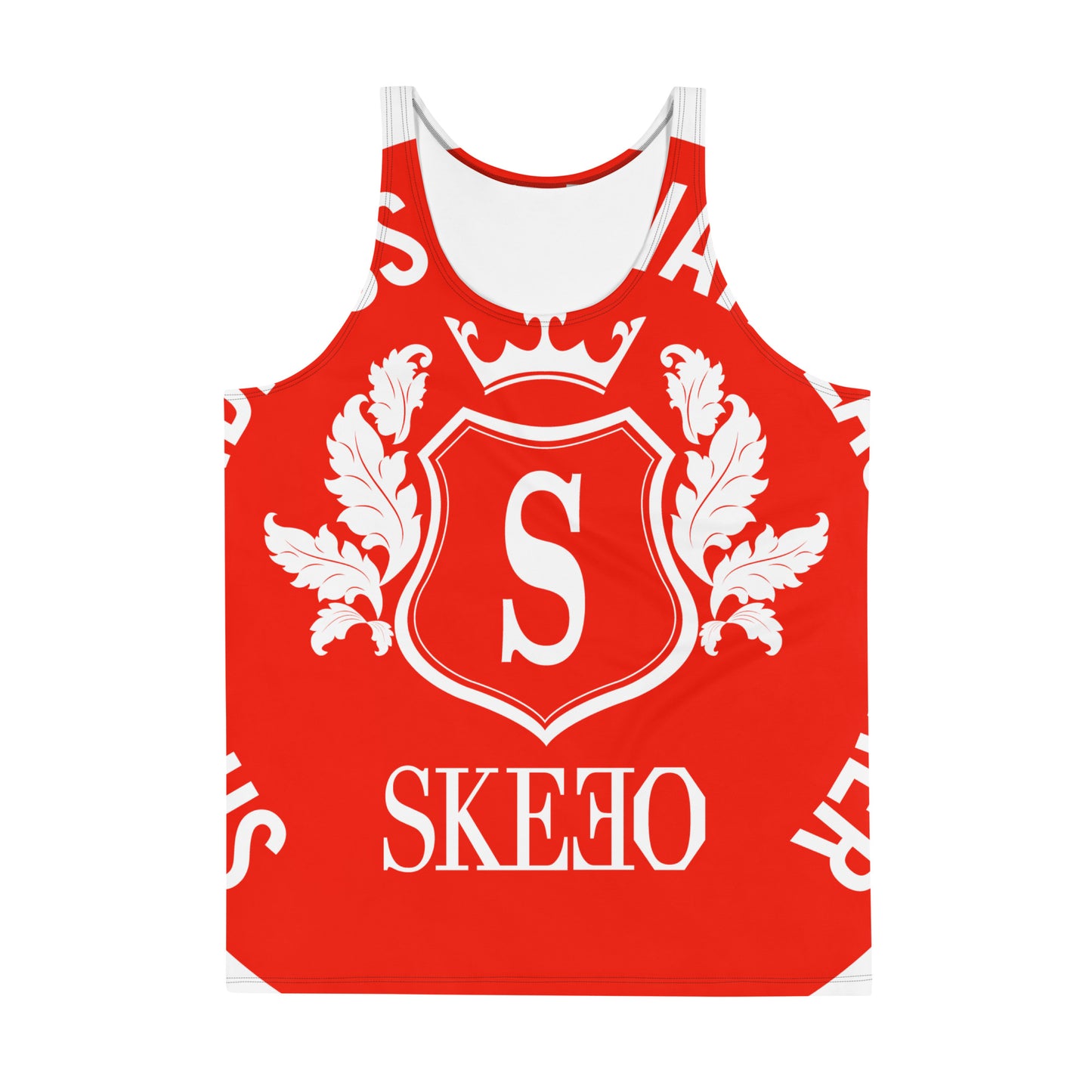 SK White/Red Tank Top
