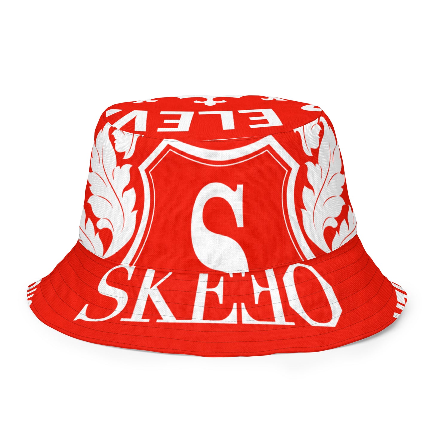 1 ASK White/Red Reversible bucket hat