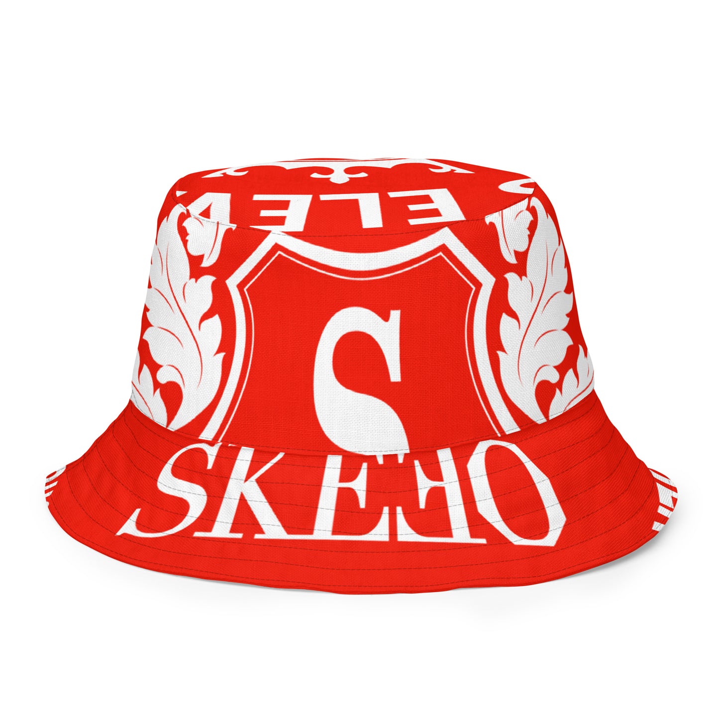 1 ASK White/Red Reversible bucket hat