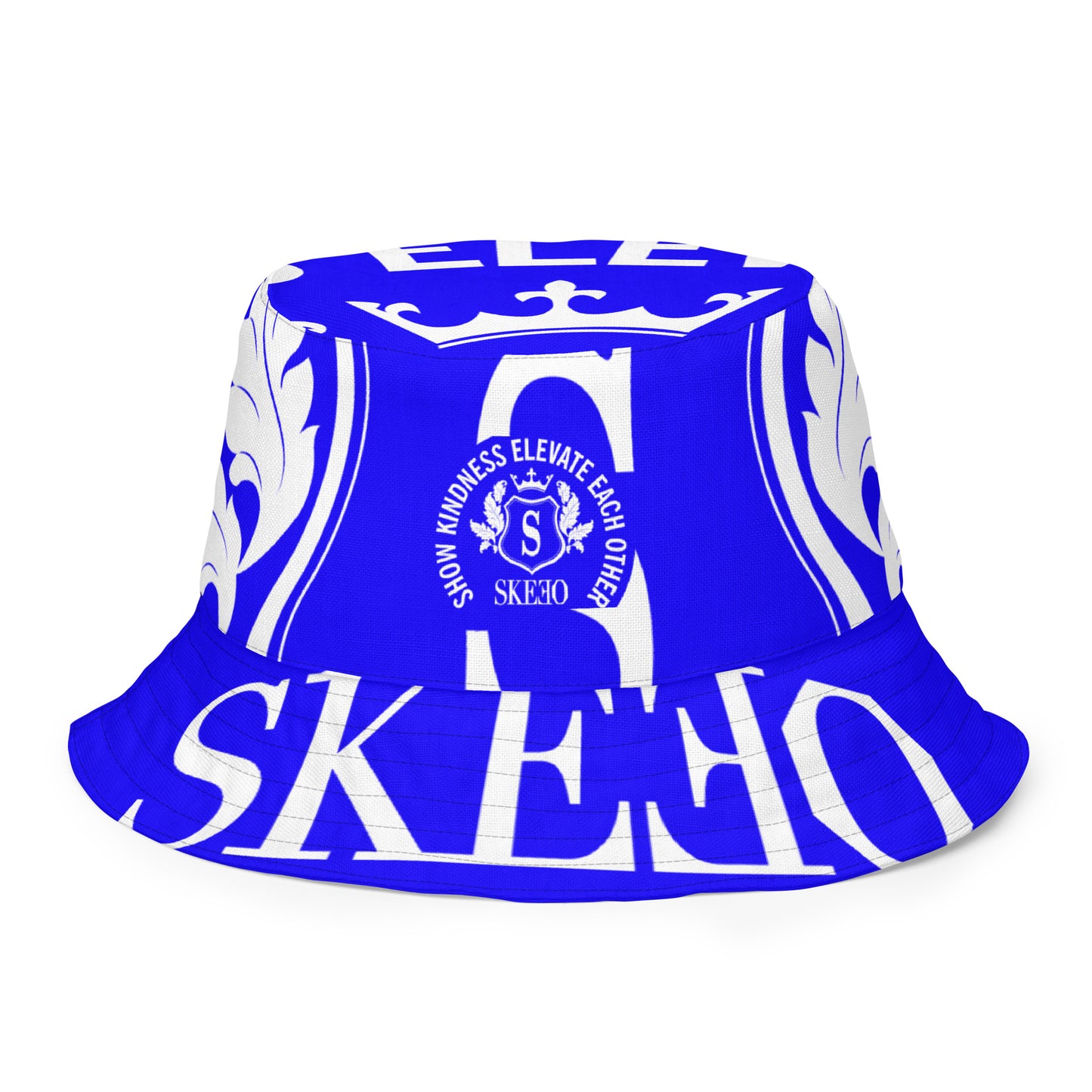 1 ASK Neon Blue Reversible bucket hat