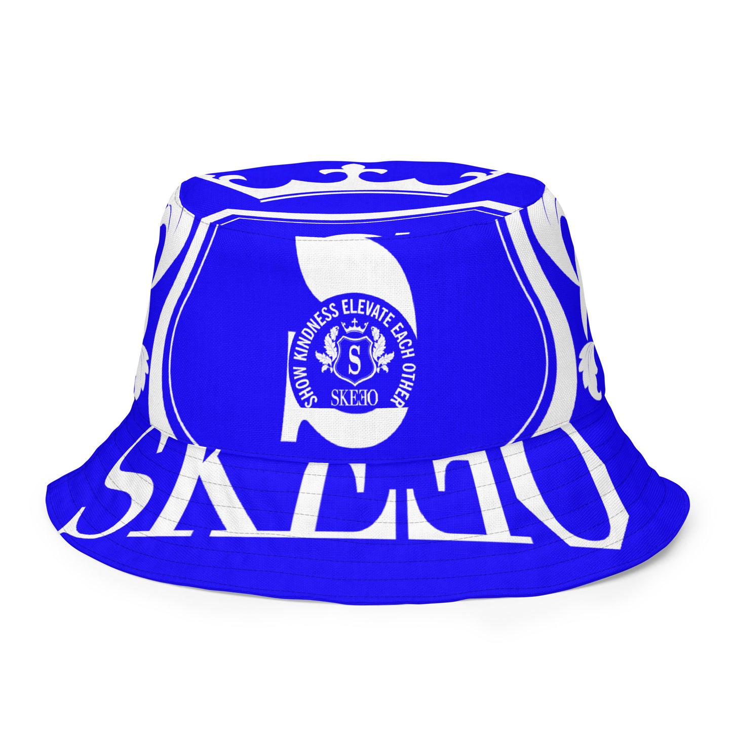 1 ASK Neon Blue Reversible bucket hat