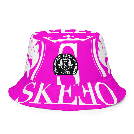 1 ASK Neon Pink Reversible bucket hat