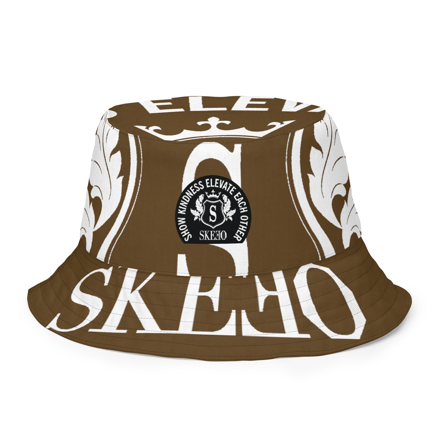 SK Brown/white bucket hat