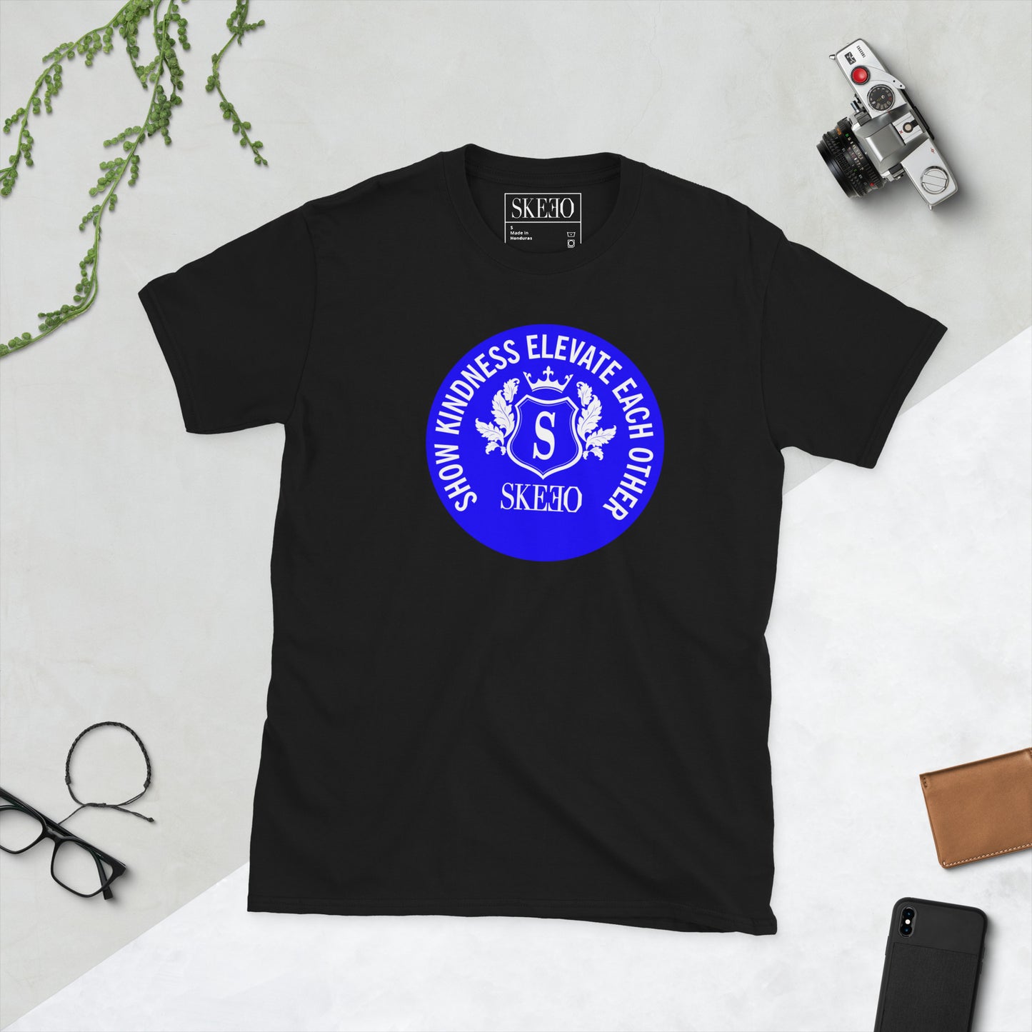 1 ASK Neon Blue Logo T-Shirt