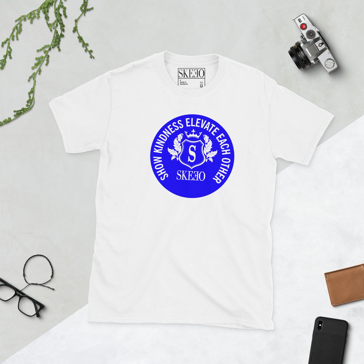 1 ASK Neon Blue Logo T-Shirt