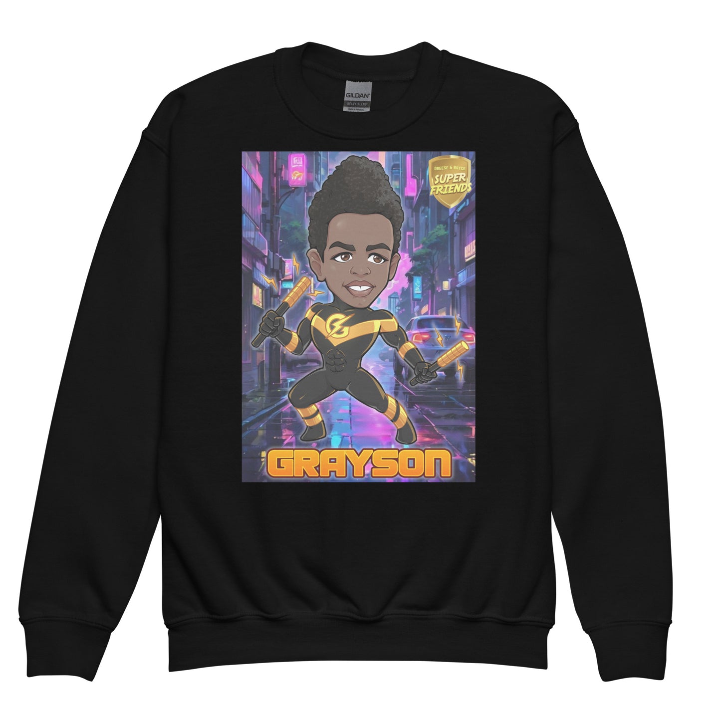 1 1AA Youth Grayson crewneck sweatshirt